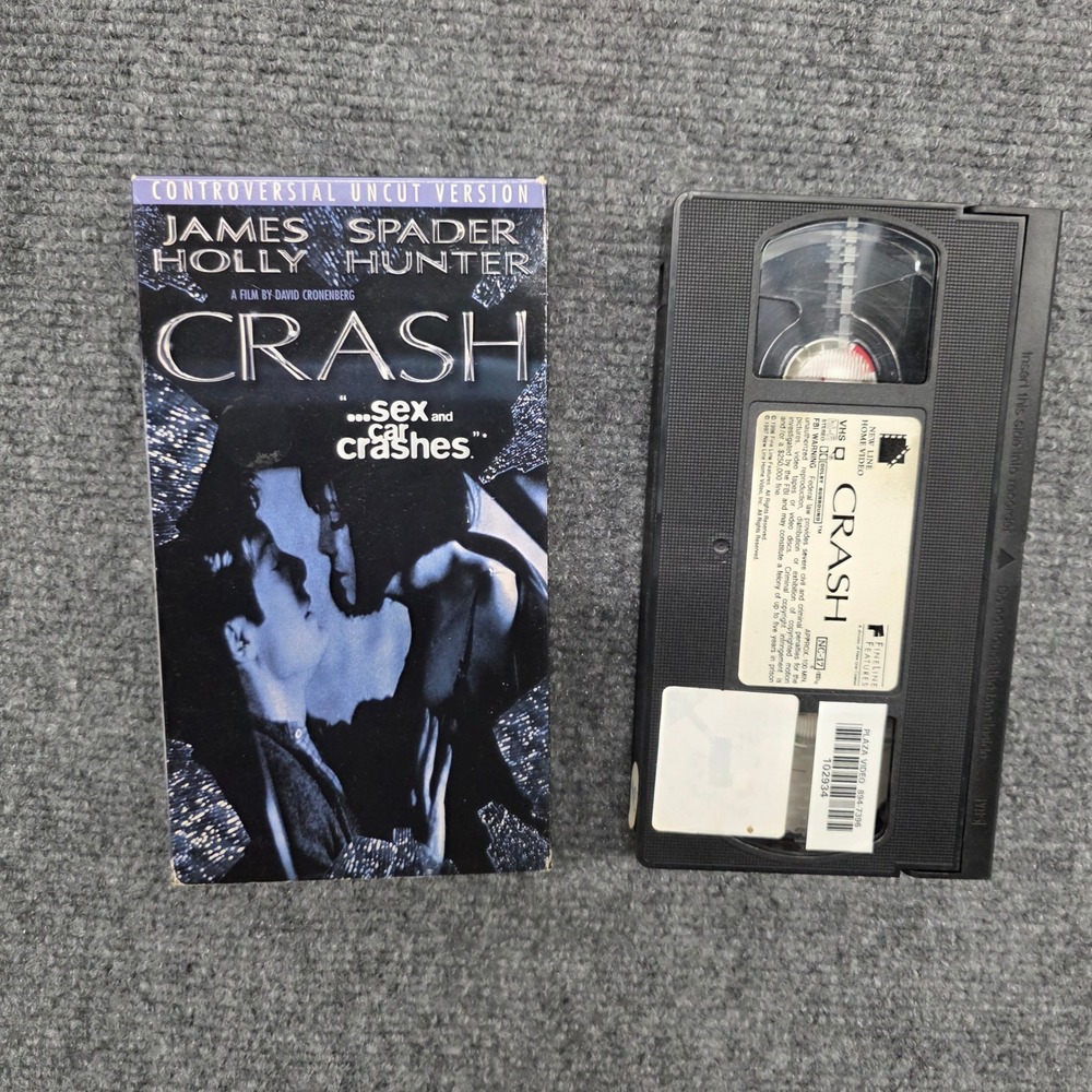 Crash VHS 1997 James Spader Holly Hunter David Cronenberg NC-17 Uncut Version